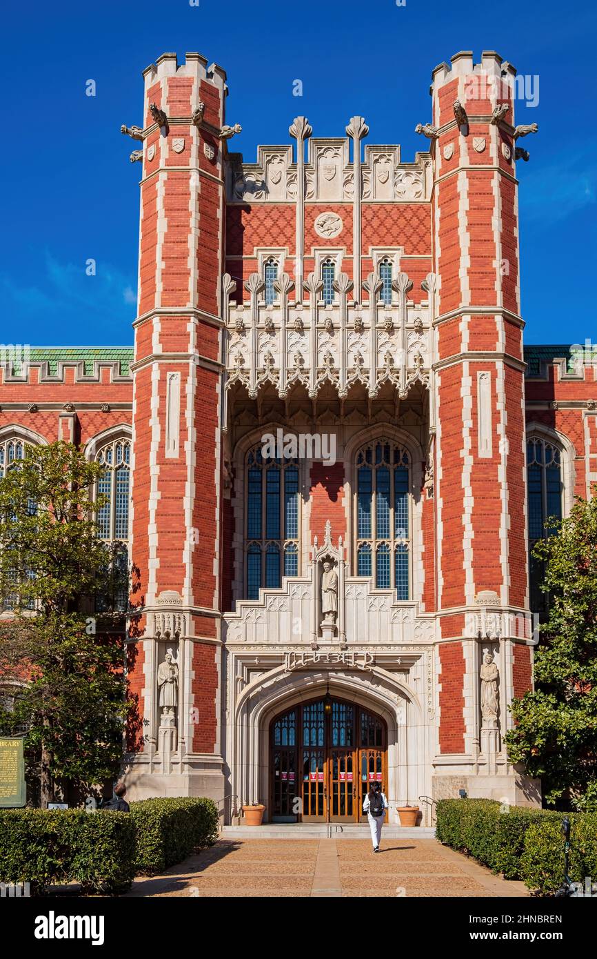 Sunny view of The Bizzell Memorial Library at Oklahoma Stock Photo - Alamy