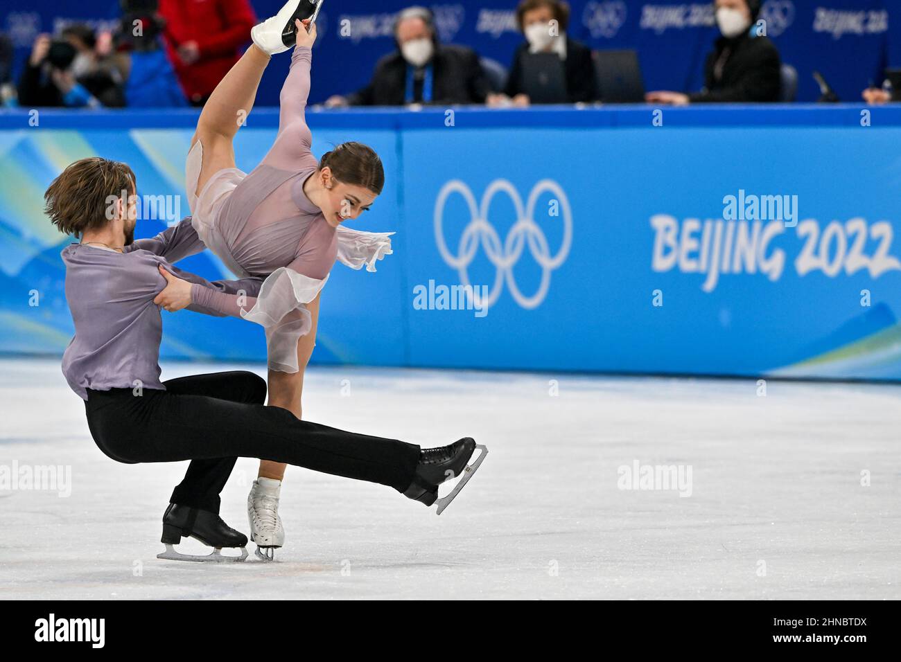 BEIJING, CHINA FEBRUARY 14 Kaitlin Hawayek and JeanLuc Baker of USA
