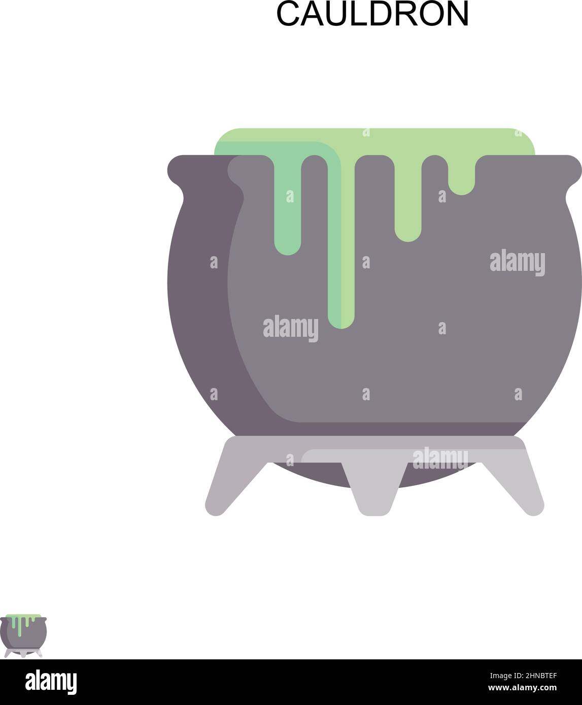 Cauldron Simple vector icon. Illustration symbol design template for web mobile UI element. Stock Vector