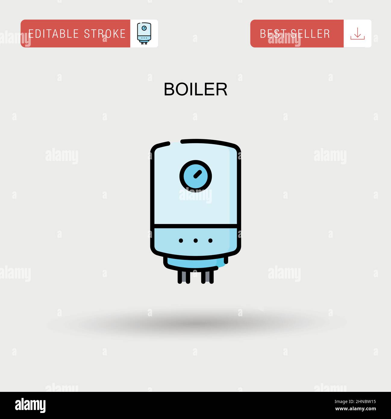 Boiler Simple vector icon. Stock Vector