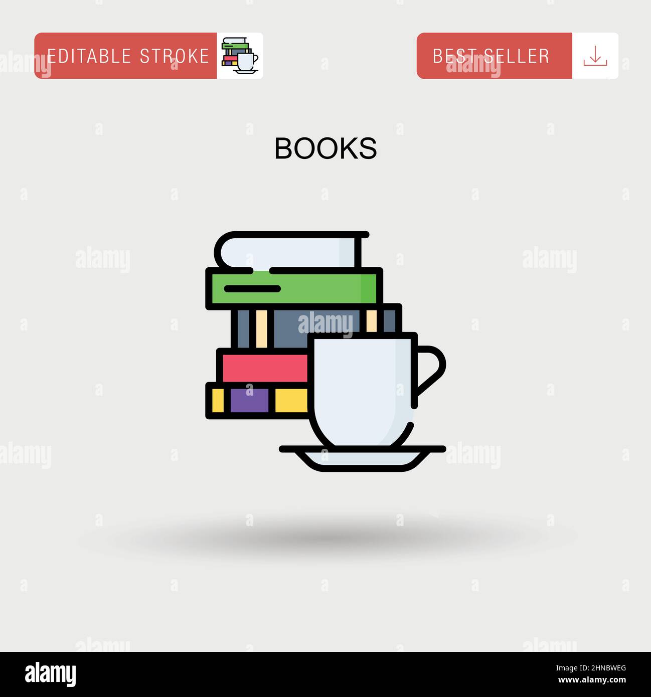Books Simple vector icon Stock Vector Image & Art - Alamy