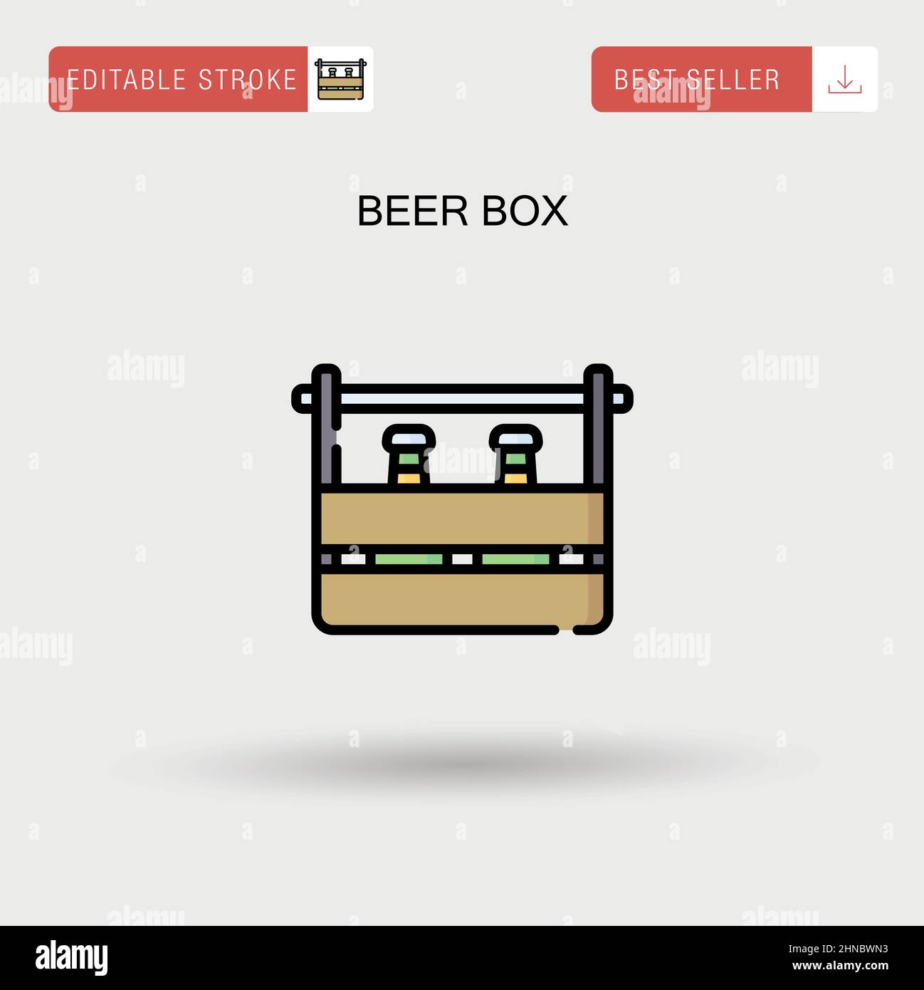 Beer box Simple vector icon Stock Vector Image & Art - Alamy