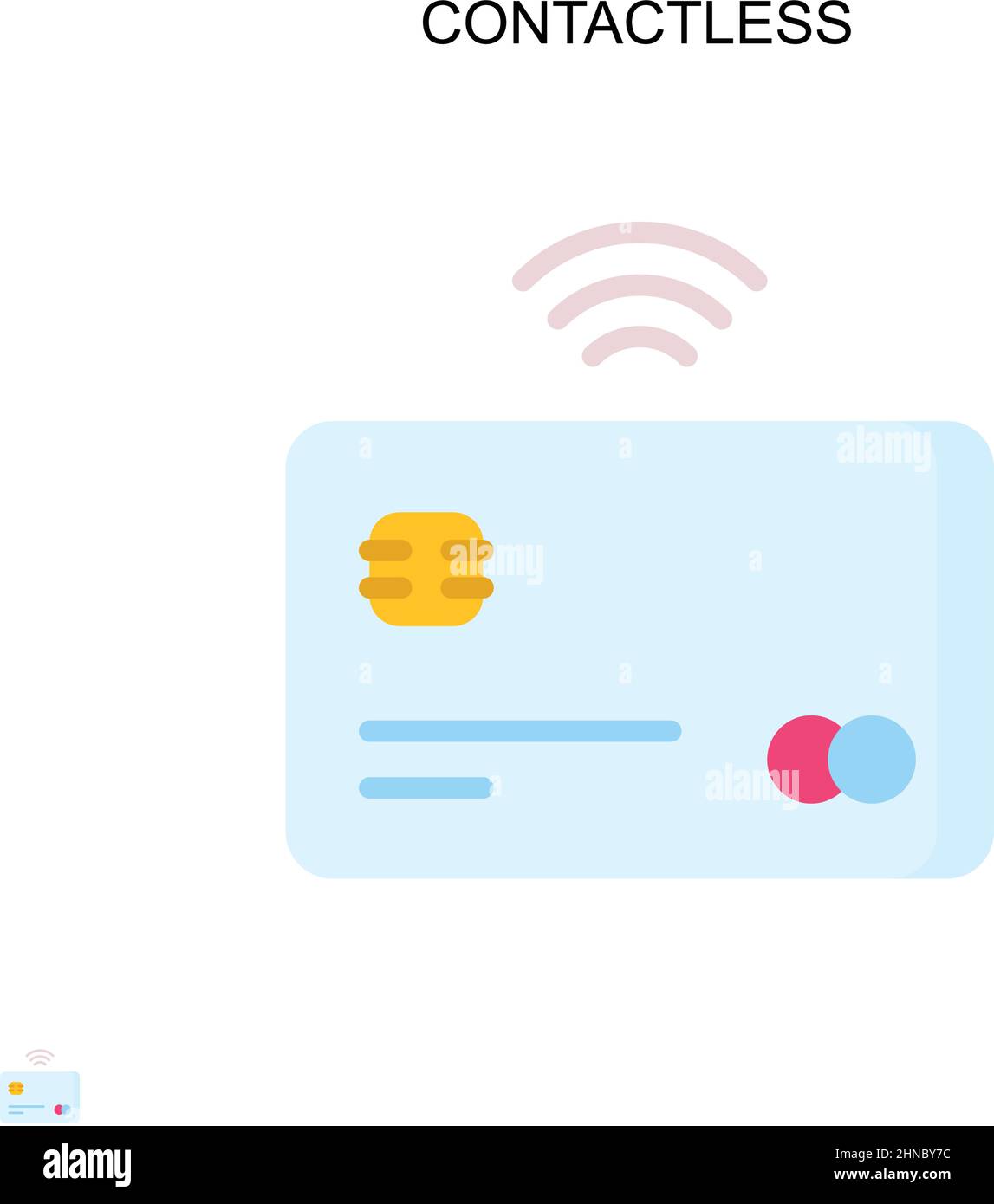 Contactless Simple vector icon. Illustration symbol design template for web mobile UI element. Stock Vector