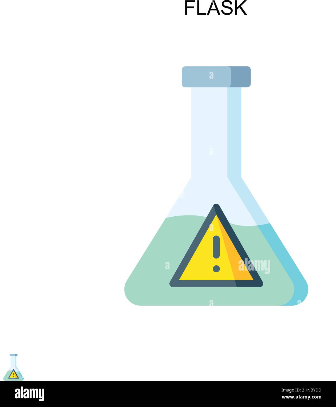 Flask Simple vector icon. Illustration symbol design template for web ...