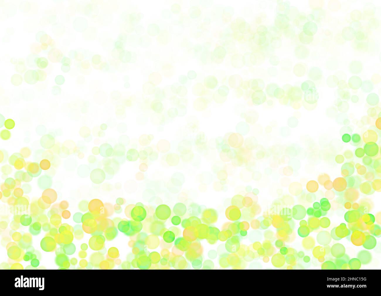 Abstract art background with light green and yellow circle babble ...