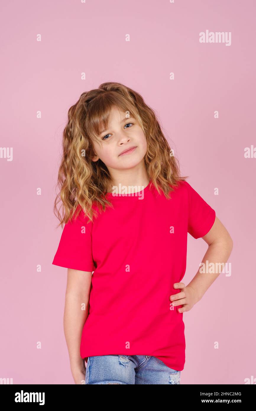 Girl In Red T Shirt High Resolution Stock Photography and Images - Alamy