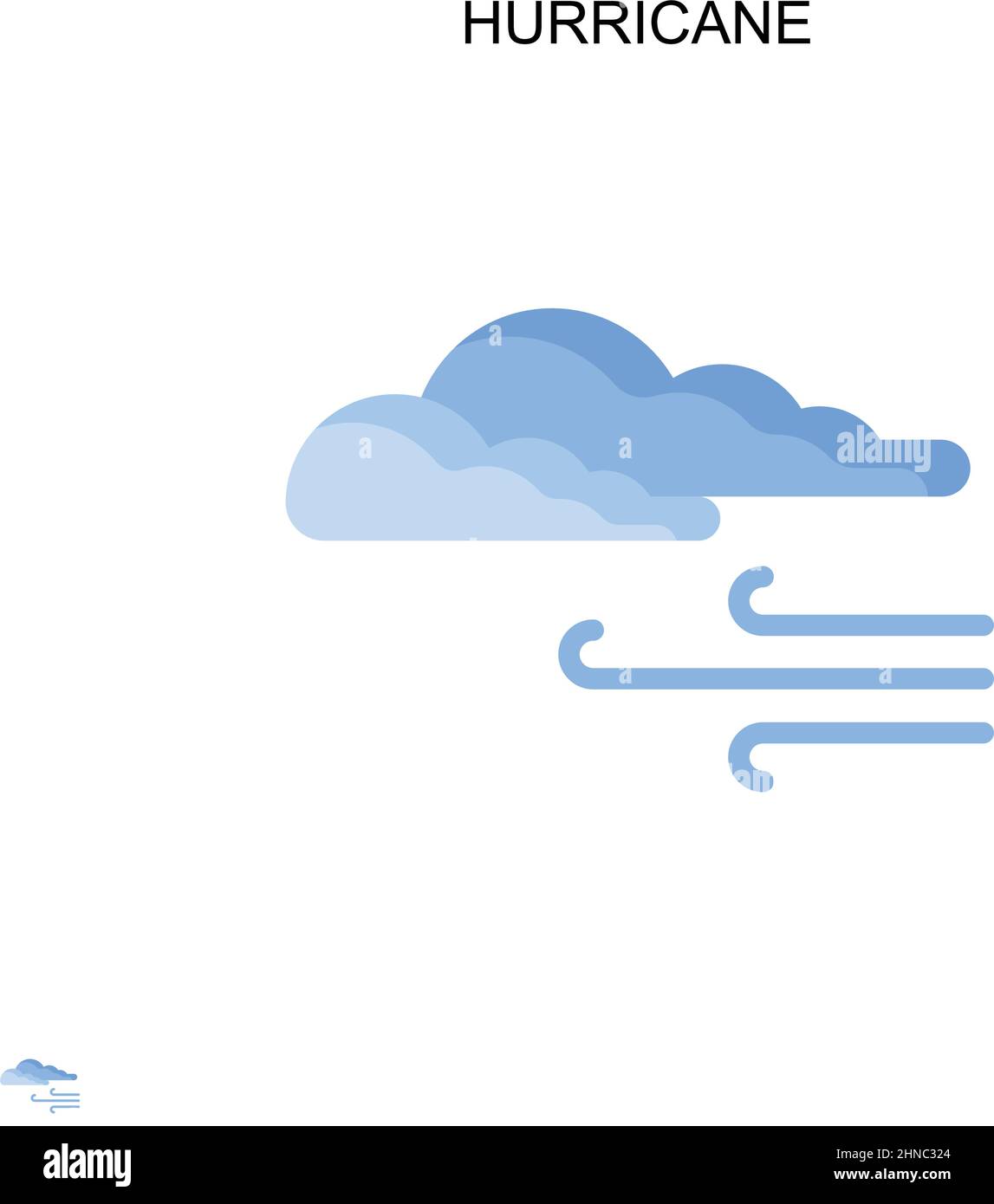 Hurricane Simple vector icon. Illustration symbol design template for web mobile UI element. Stock Vector