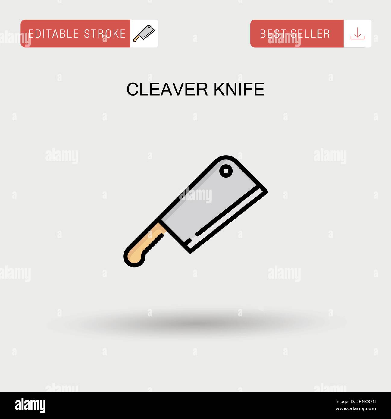 Cleaver knife Simple vector icon Stock Vector Image & Art Alamy