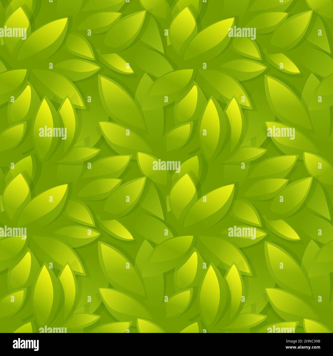 Seamless pattern green leaves, plant wallpaper for design. Vector ...
