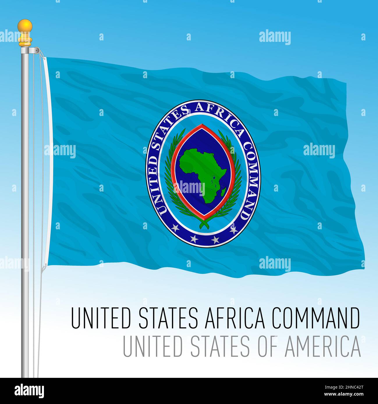 United States Army Africa Command flag, USA, vector illustration Stock Vector