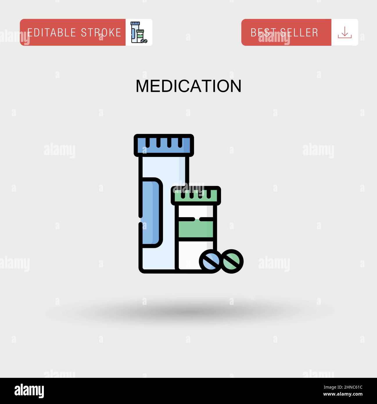 Medication Simple vector icon. Stock Vector