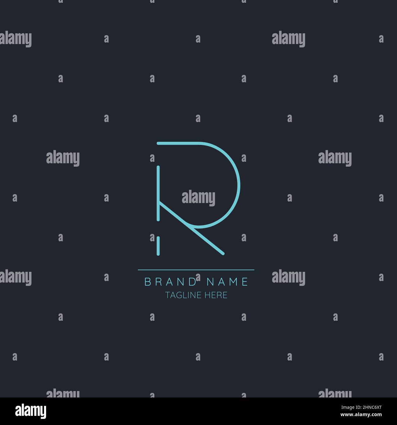 Modern creative minimal initial letter R Icon Vector logo template ...