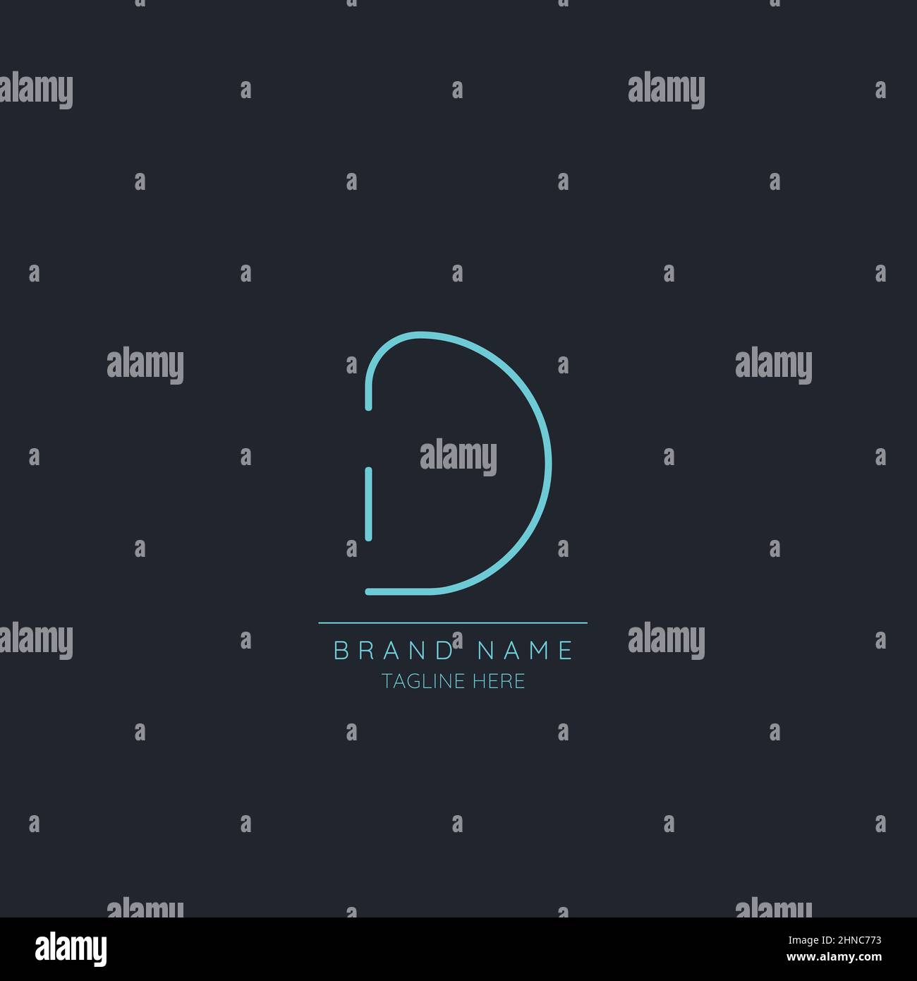 Modern creative minimal initial letter D Icon Vector logo template ...