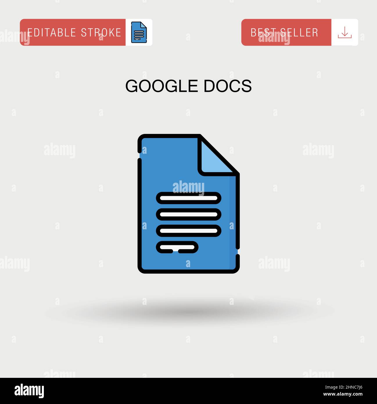Google docs Simple vector icon. Stock Vector