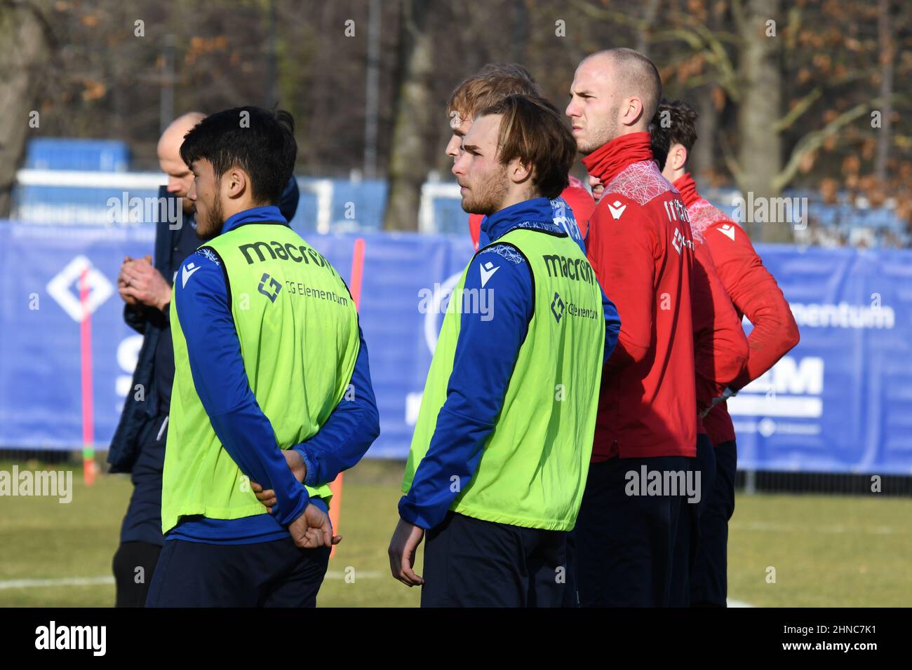 KSC-Training with youth players Rossmann, Von der Felsen und Theisinger Stock Photo