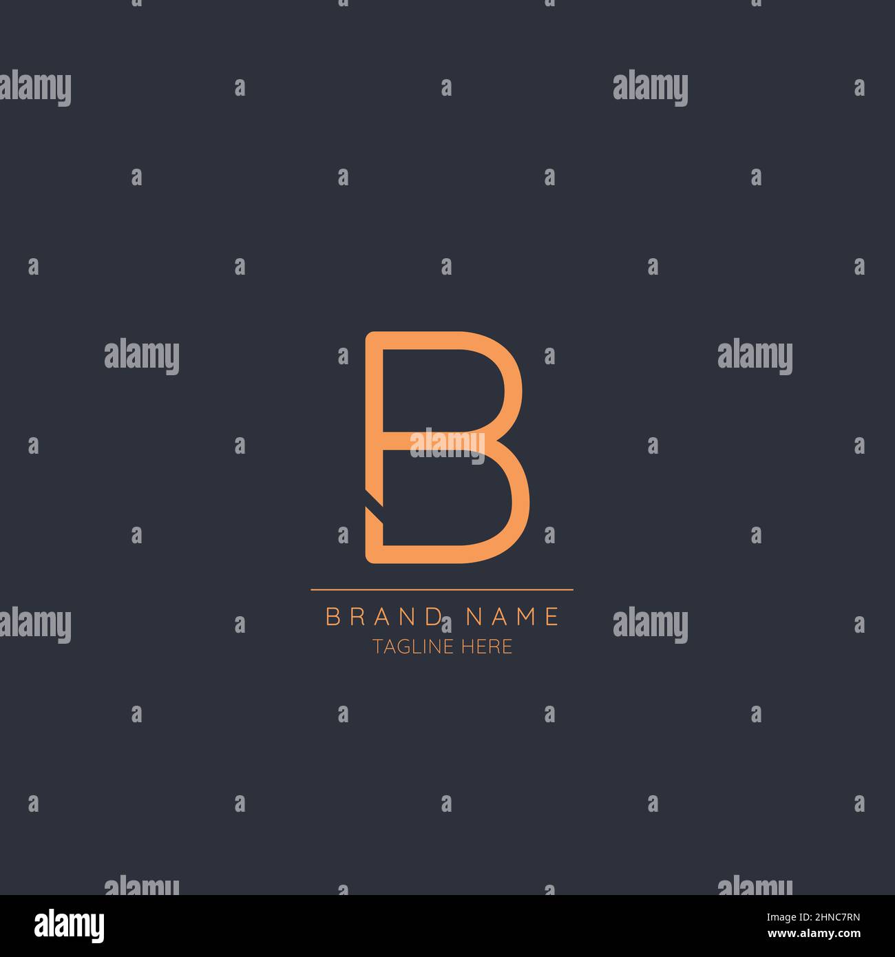 Modern creative minimal initial letter B Icon Vector logo template ...