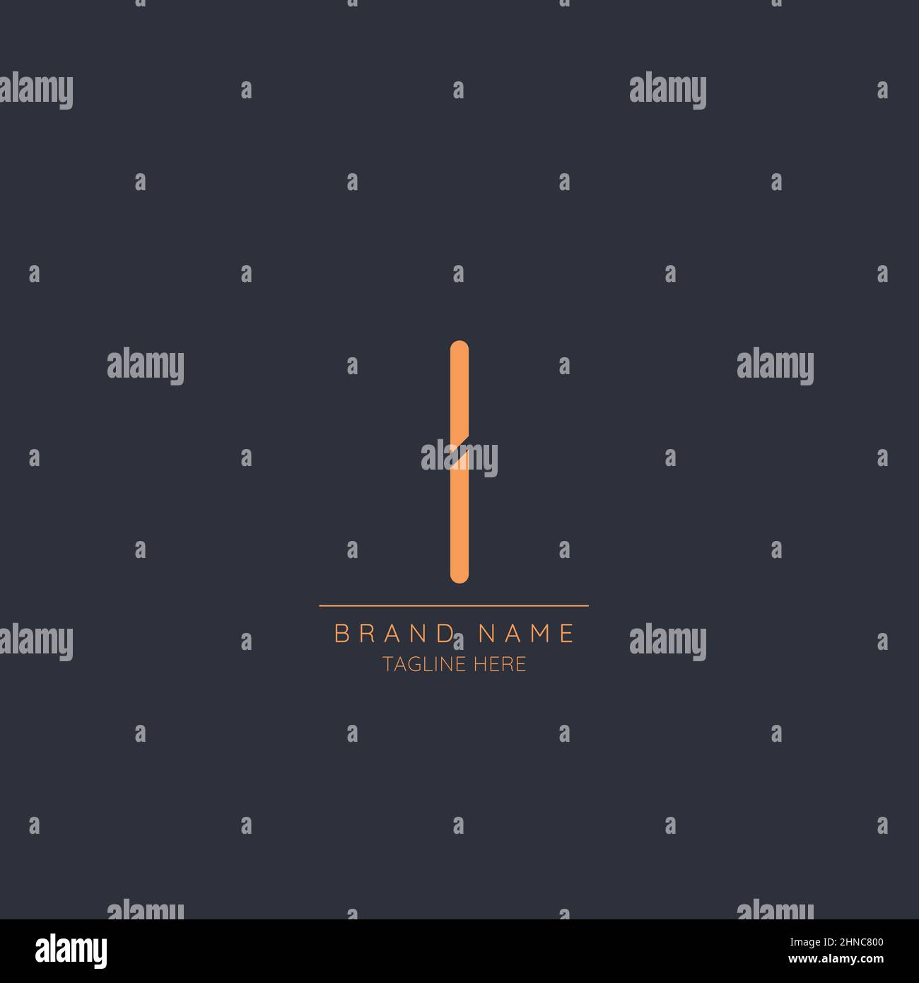 Modern creative minimal initial letter I Icon Vector logo template ...