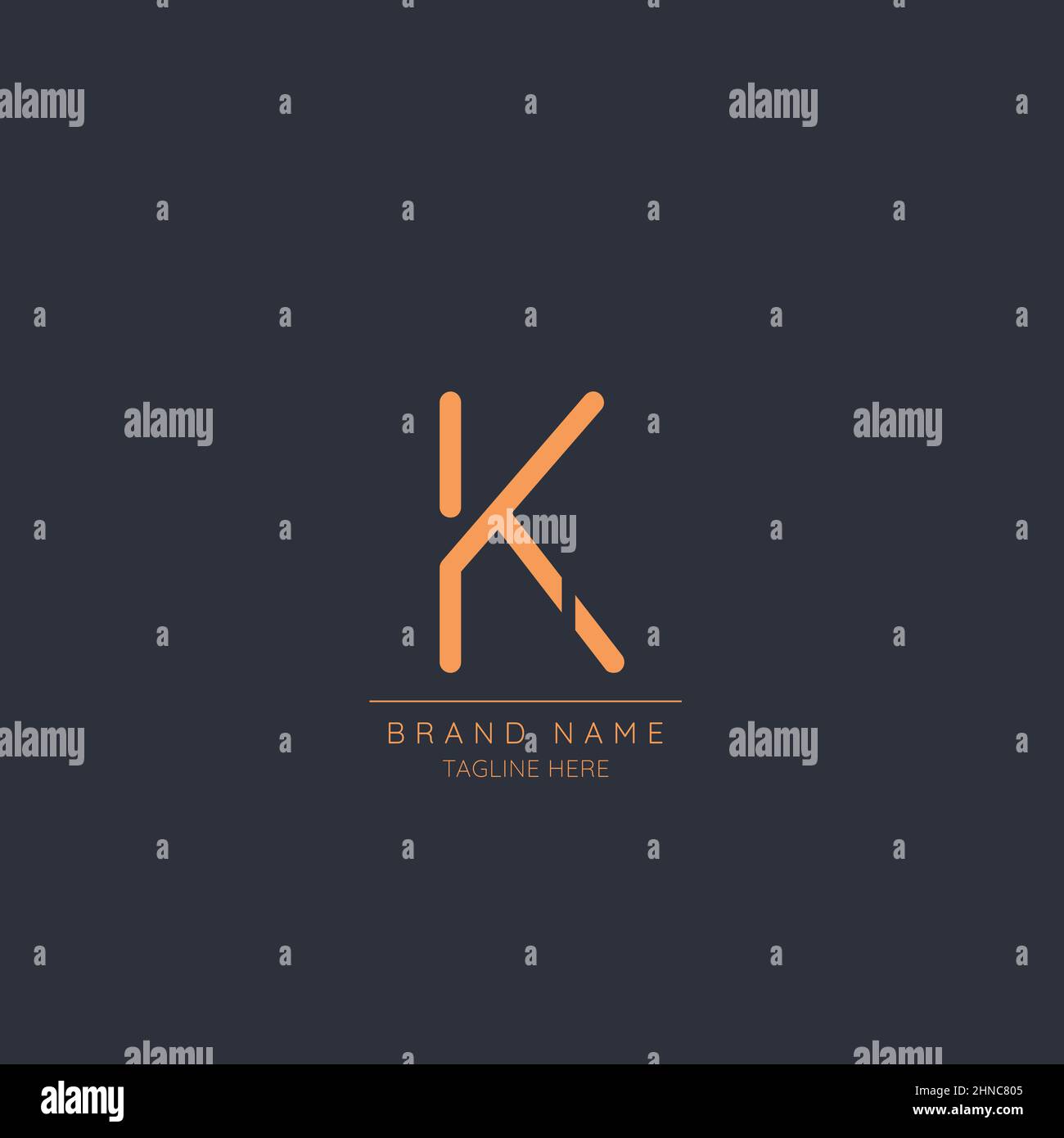 Modern creative minimal initial letter K Icon Vector logo template ...