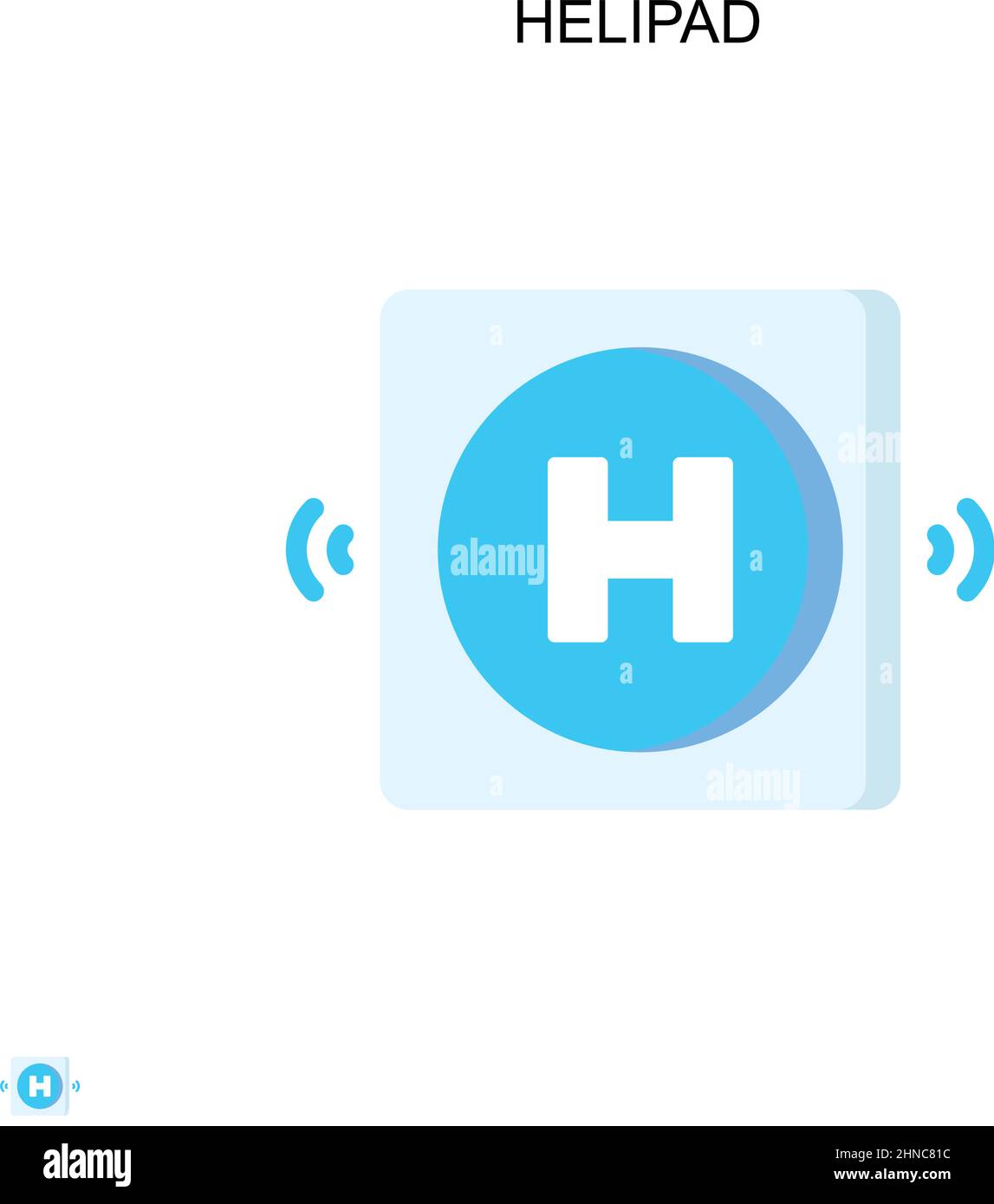 Helipad Simple vector icon. Illustration symbol design template for web mobile UI element. Stock Vector