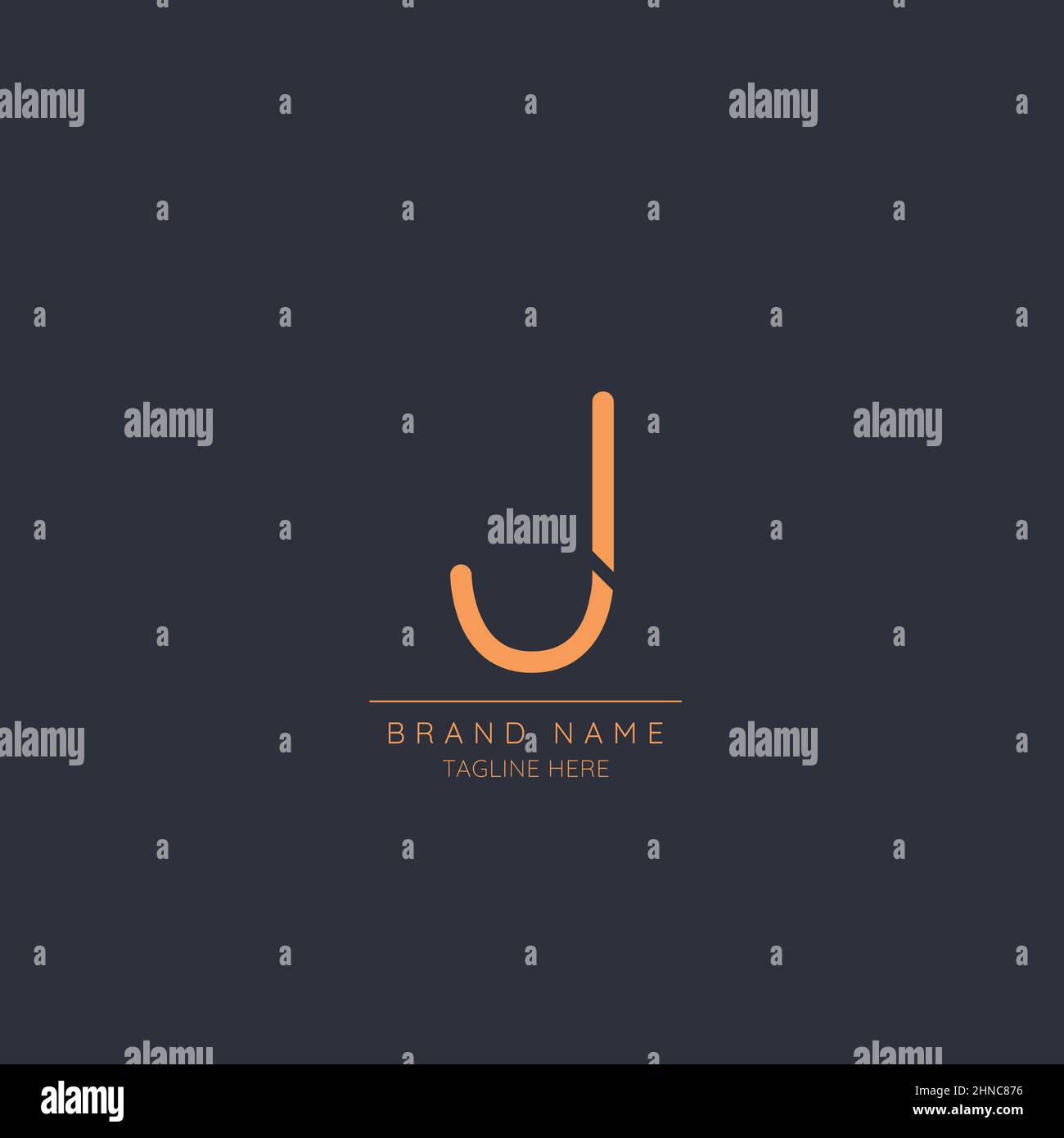 Modern creative minimal initial letter J Icon Vector logo template ...
