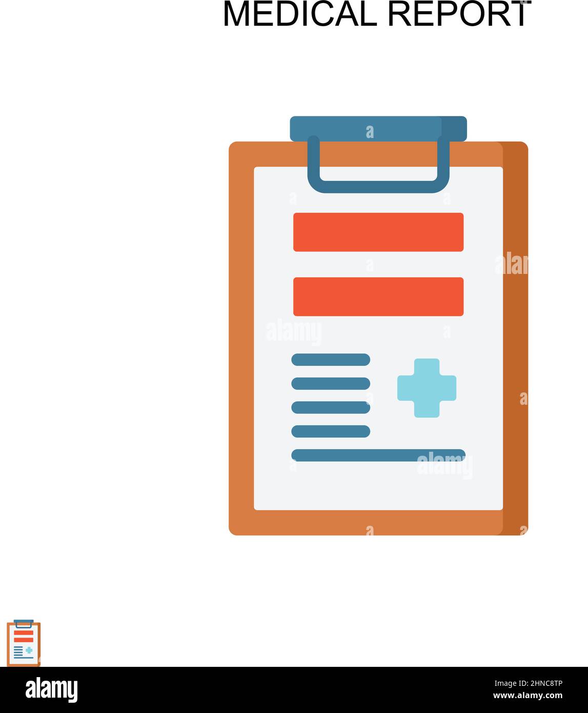 Medical report Simple vector icon. Illustration symbol design template