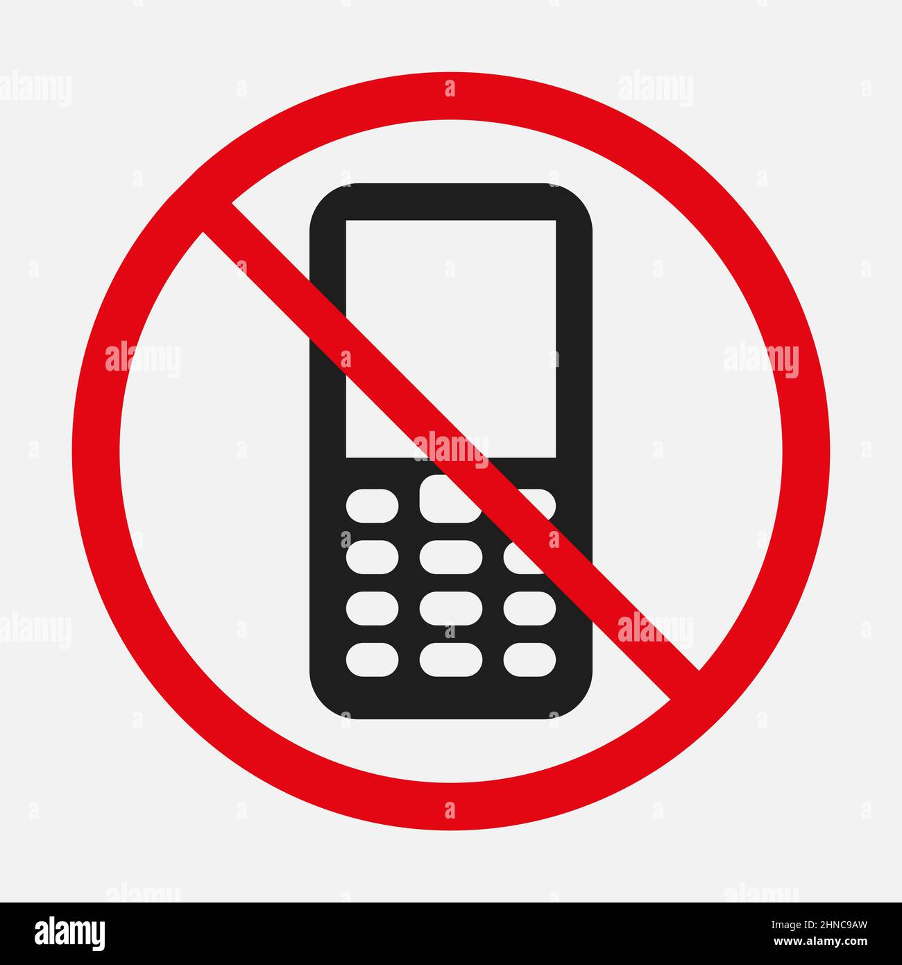 No phone sign. Telephone not allowed vector icon Stock Vector Image