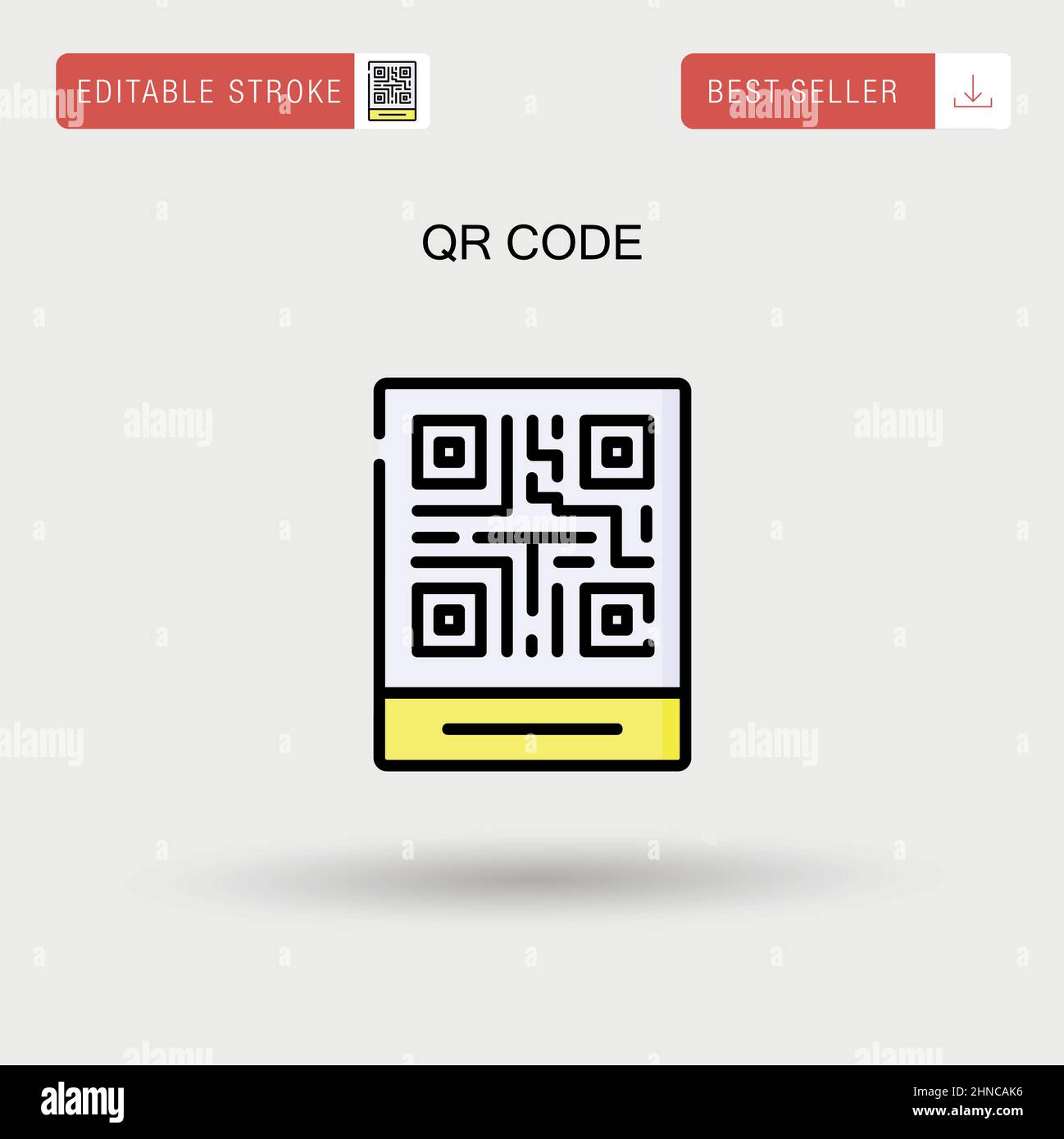 Qr code identification black icon hi-res stock photography and images ...