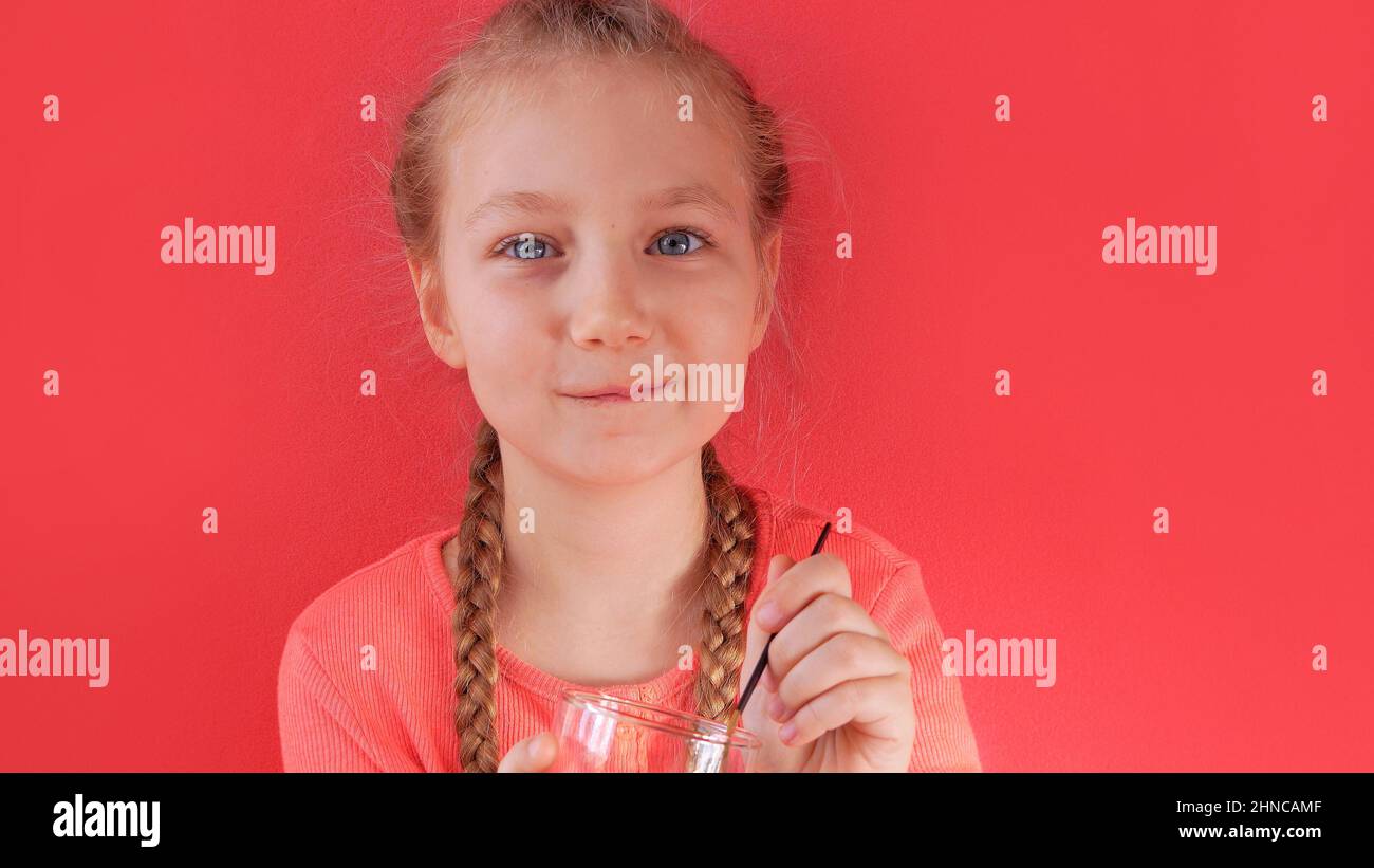 Young child eating yoghurt chocolate hires stock photography and
