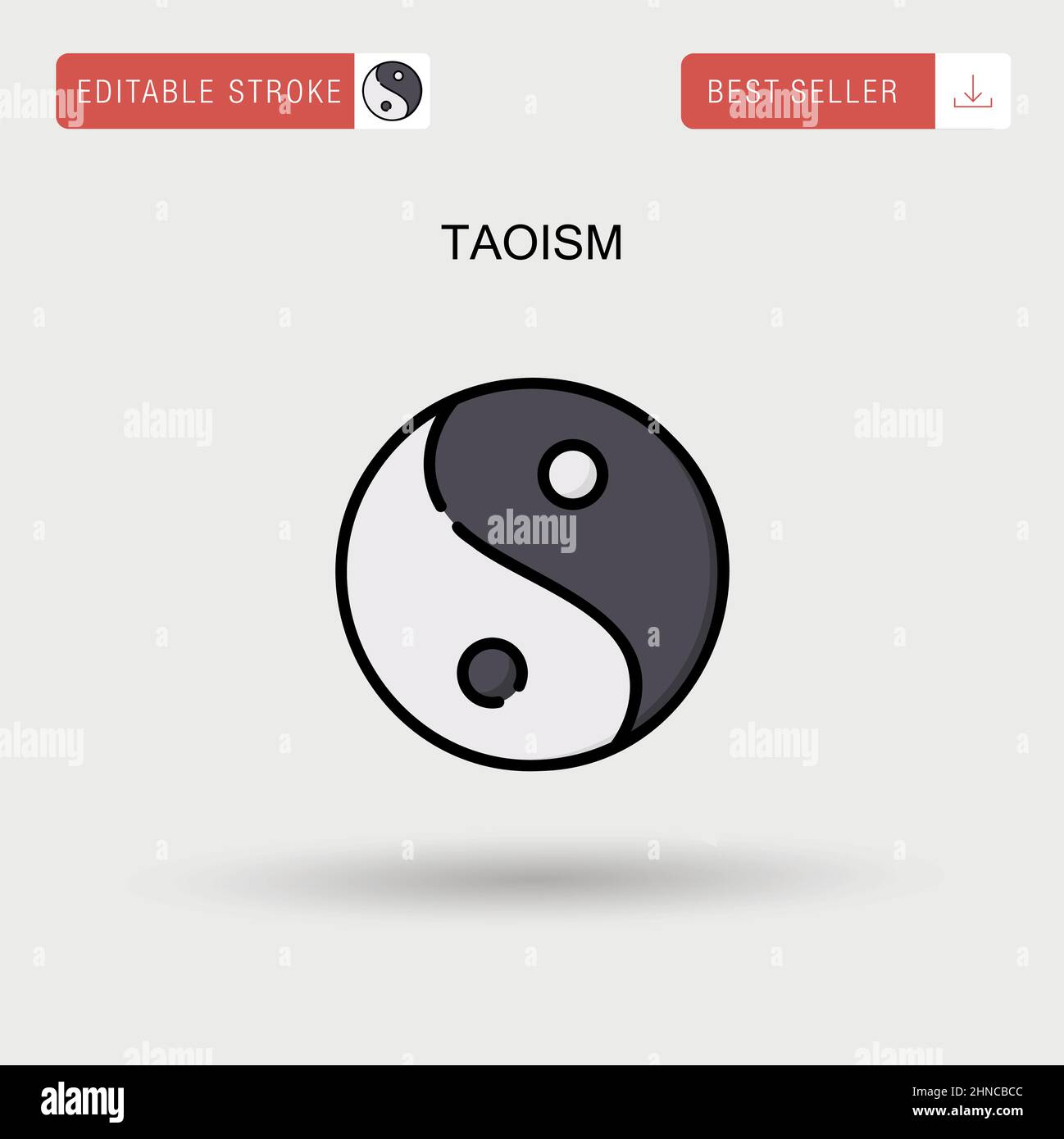 Taoism Simple vector icon. Stock Vector