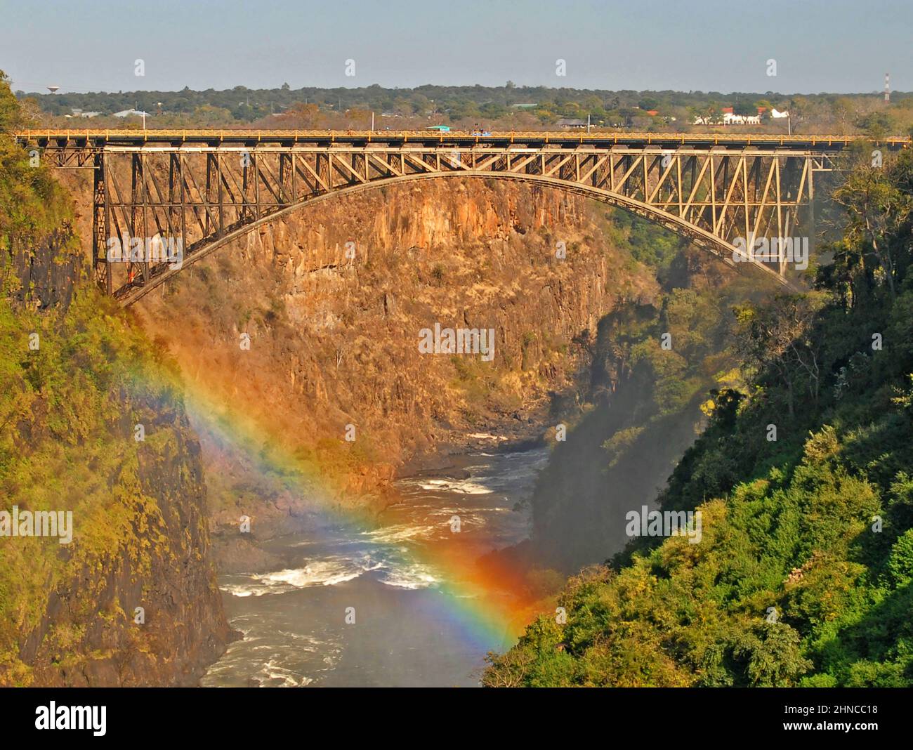 bridge on Zambezi river, Victoria Falls Bridge, Zimbabwe Stock Photo