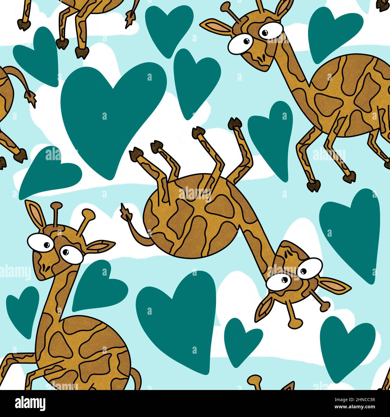 Giraffes cartoon hi-res stock photography and images - Alamy