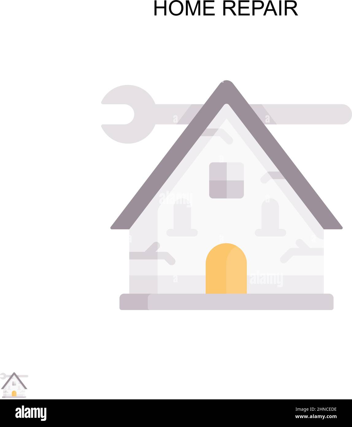 Home repair Simple vector icon. Illustration symbol design template for web mobile UI element. Stock Vector