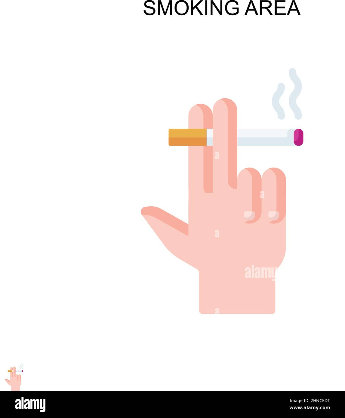 Smoking area Simple vector icon. Illustration symbol design template for web mobile UI element. Stock Vector