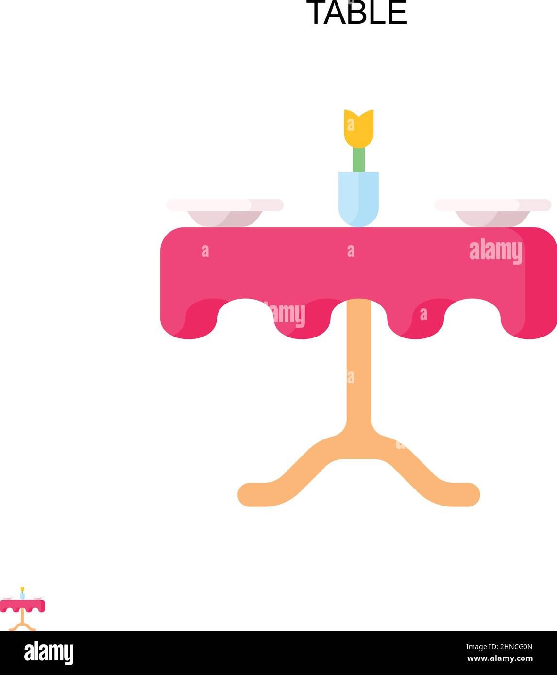 Table Simple vector icon. Illustration symbol design template for web ...