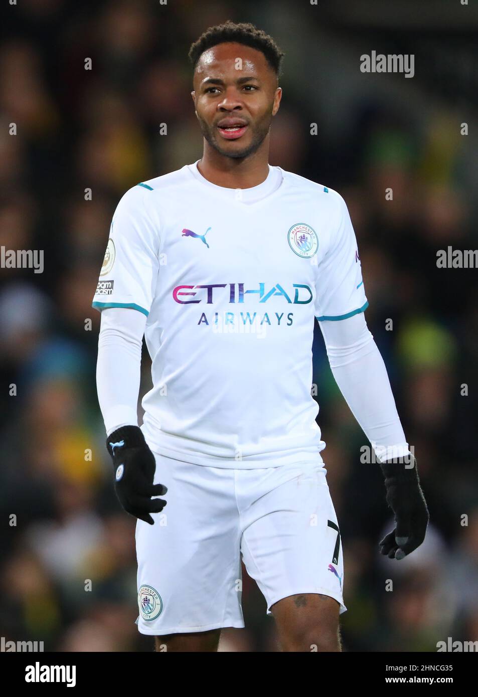 Raheem Sterling of Manchester City - Norwich City v Manchester City, Premier League, Carrow Road, Norwich, UK - 12th February 2022  Editorial Use Only - DataCo restrictions apply Stock Photo