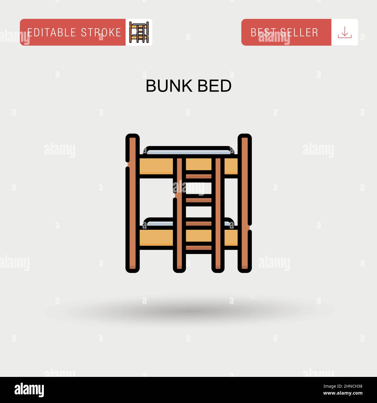 Bunk bed Simple vector icon Stock Vector Image & Art Alamy
