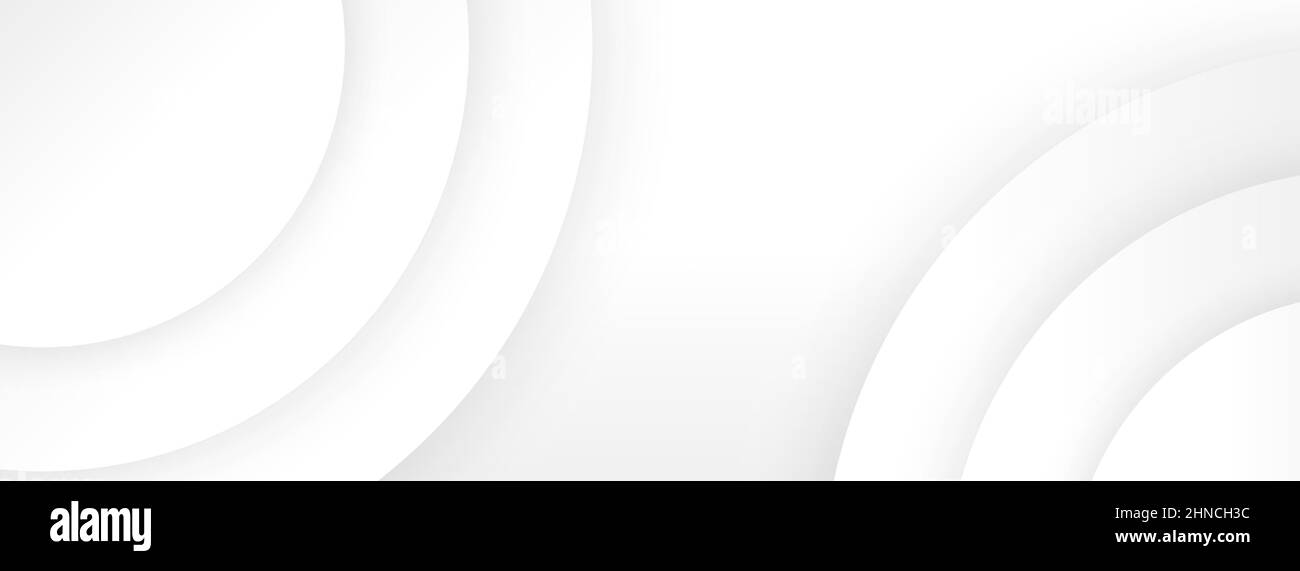 White minimal vector long banner. Business abstract gradient background ...