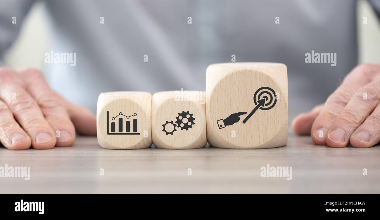 Wooden blocks with symbol of motivation concept Stock Photo - Alamy