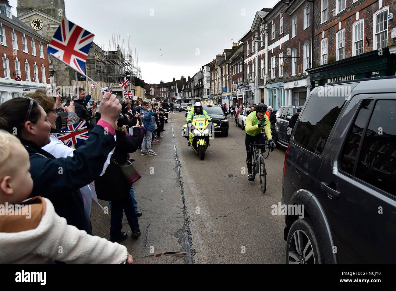 Blandford Forum, Dorset, UK. 16th February 2022. Olympic gold medalists