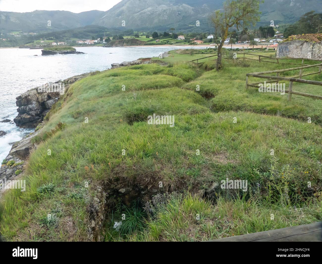 La Isla in Spain: defensive trenches from the Spanish Civil War Stock Photo