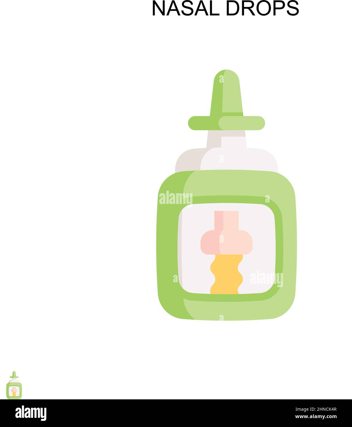 Nasal drops Simple vector icon. Illustration symbol design template for web mobile UI element. Stock Vector