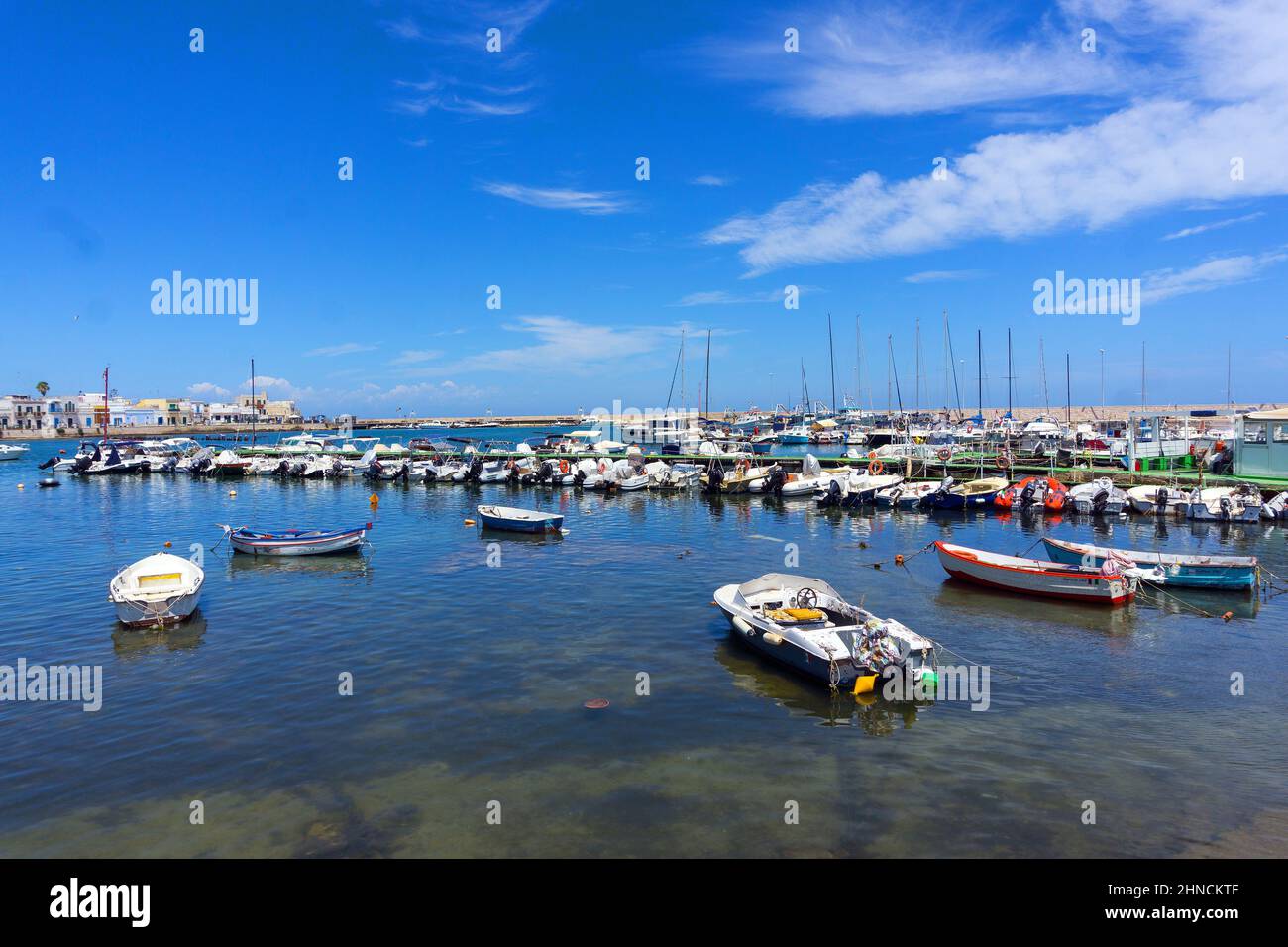 Italy, Apulia, Bari, Santo Spirito, harbour Stock Photo
