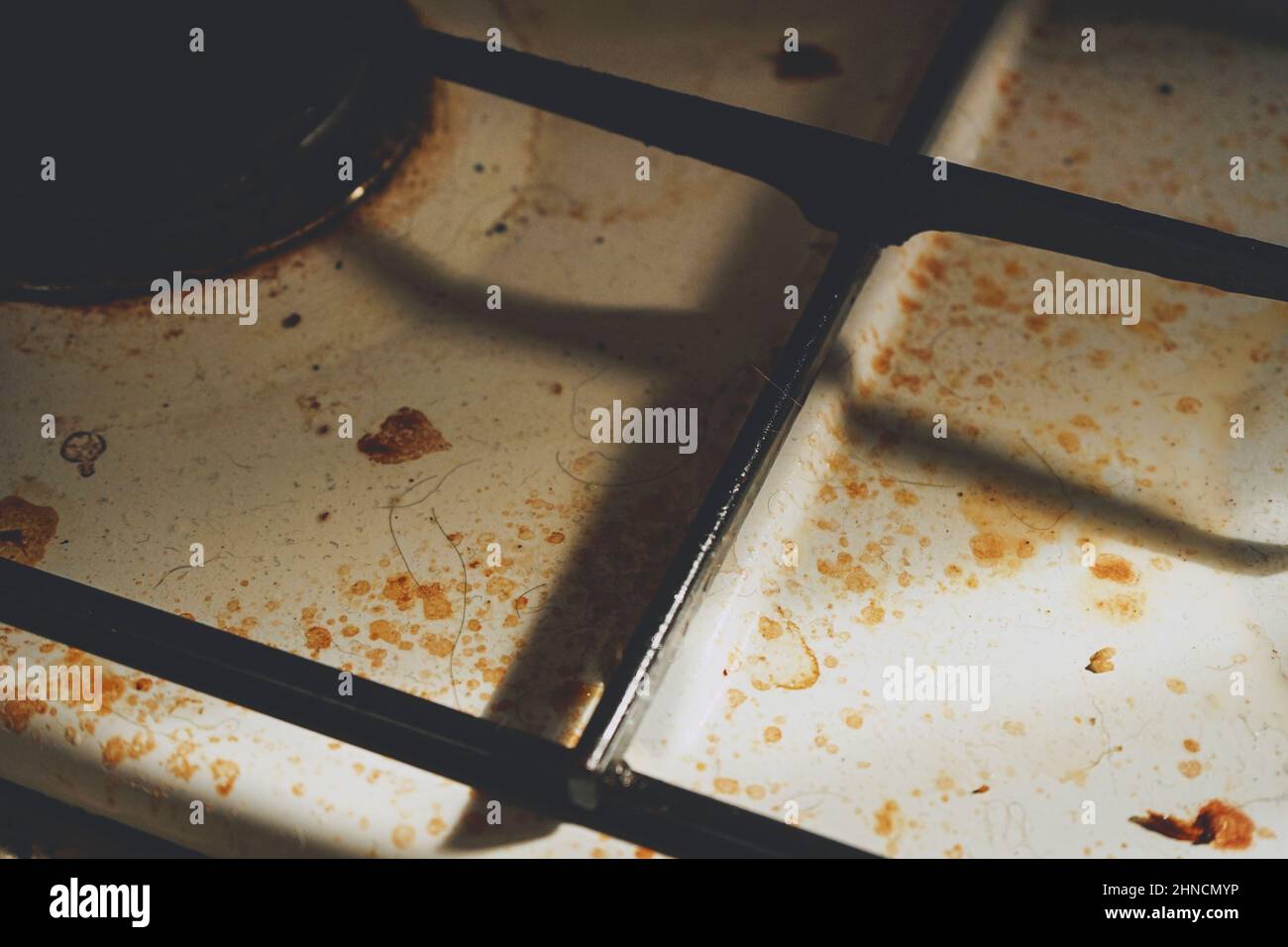 Detail of an old gas cooker Stock Photo Alamy