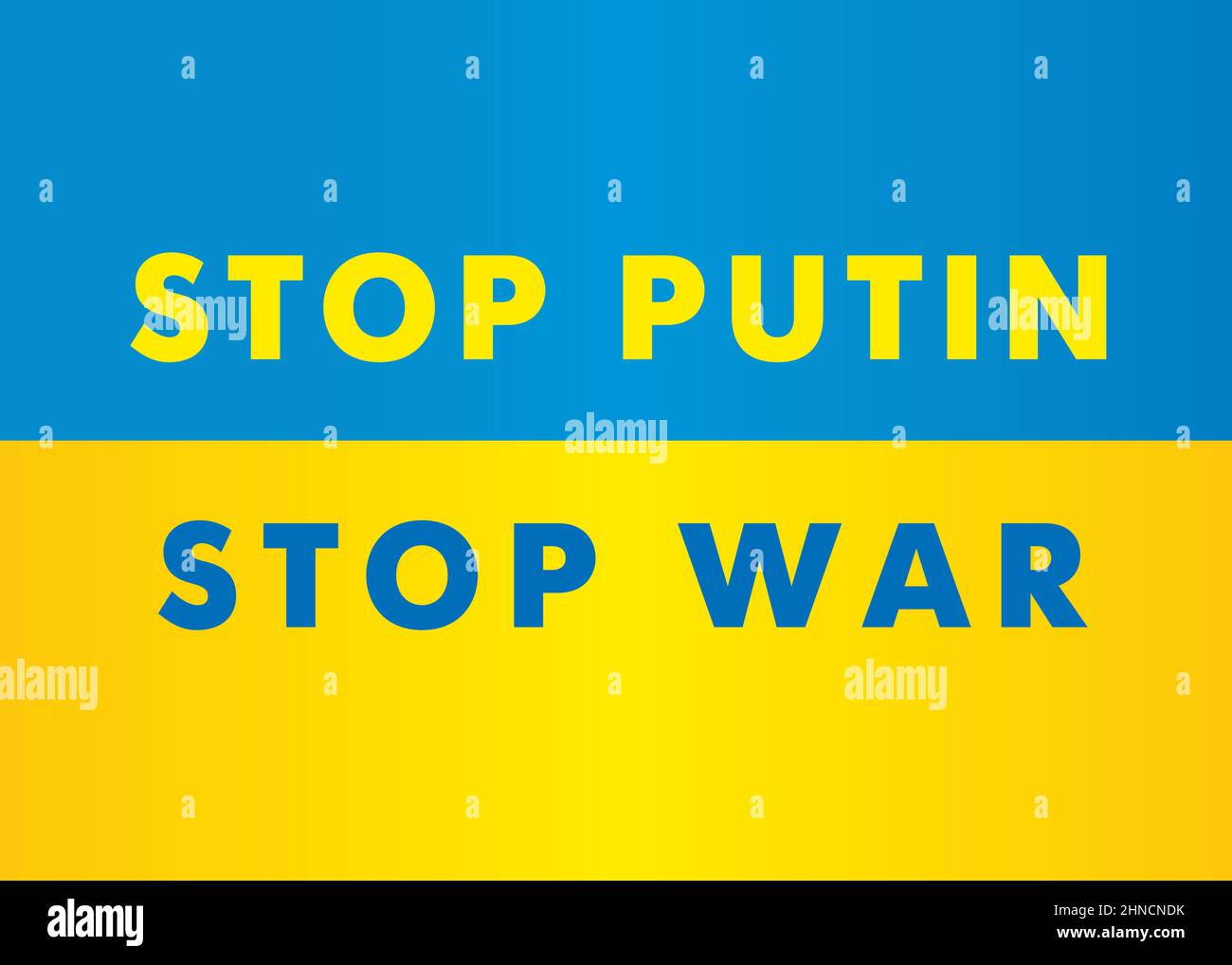 Stop Putin Stop War - lettering with Ukraine flag. International ...