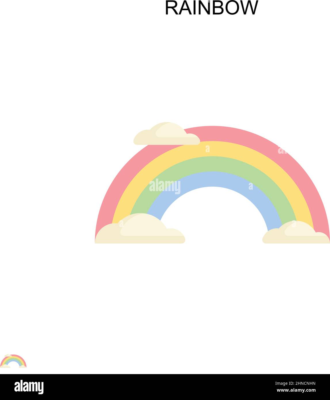Rainbow Simple vector icon. Illustration symbol design template for web mobile UI element. Stock Vector