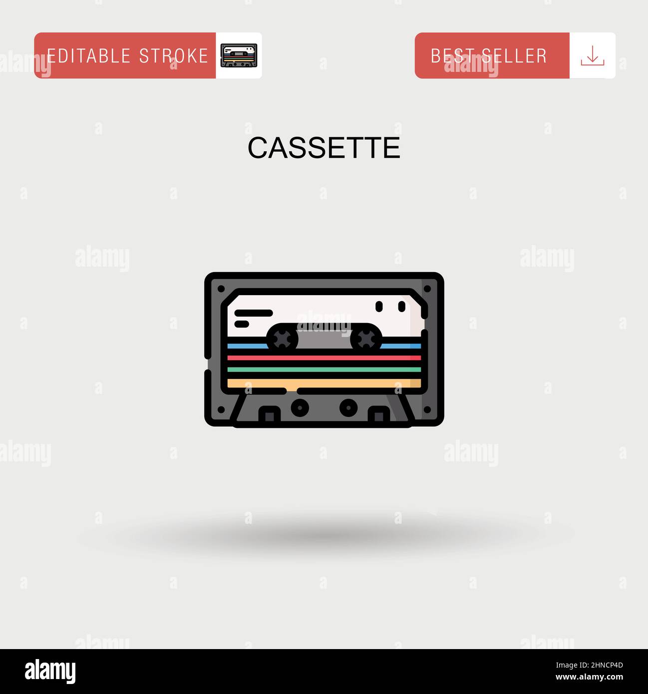 Cassette Simple Vector Icon Stock Vector Image And Art Alamy