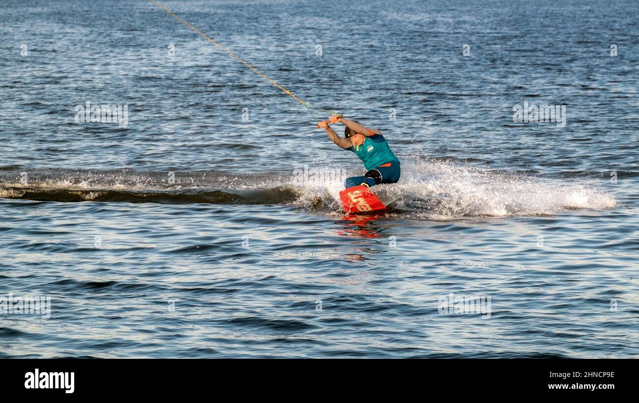 Cable park wakeboarding hires stock photography and images Alamy