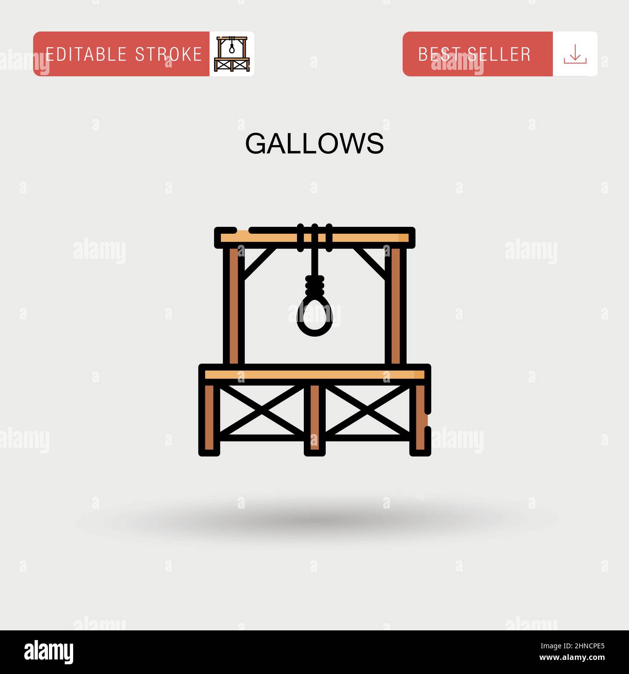 Gallows Simple vector icon. Stock Vector