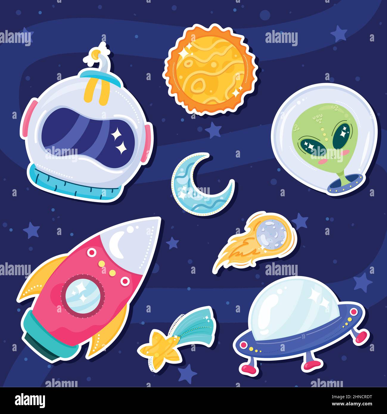 eight space universe set icons Stock Vector Image & Art - Alamy