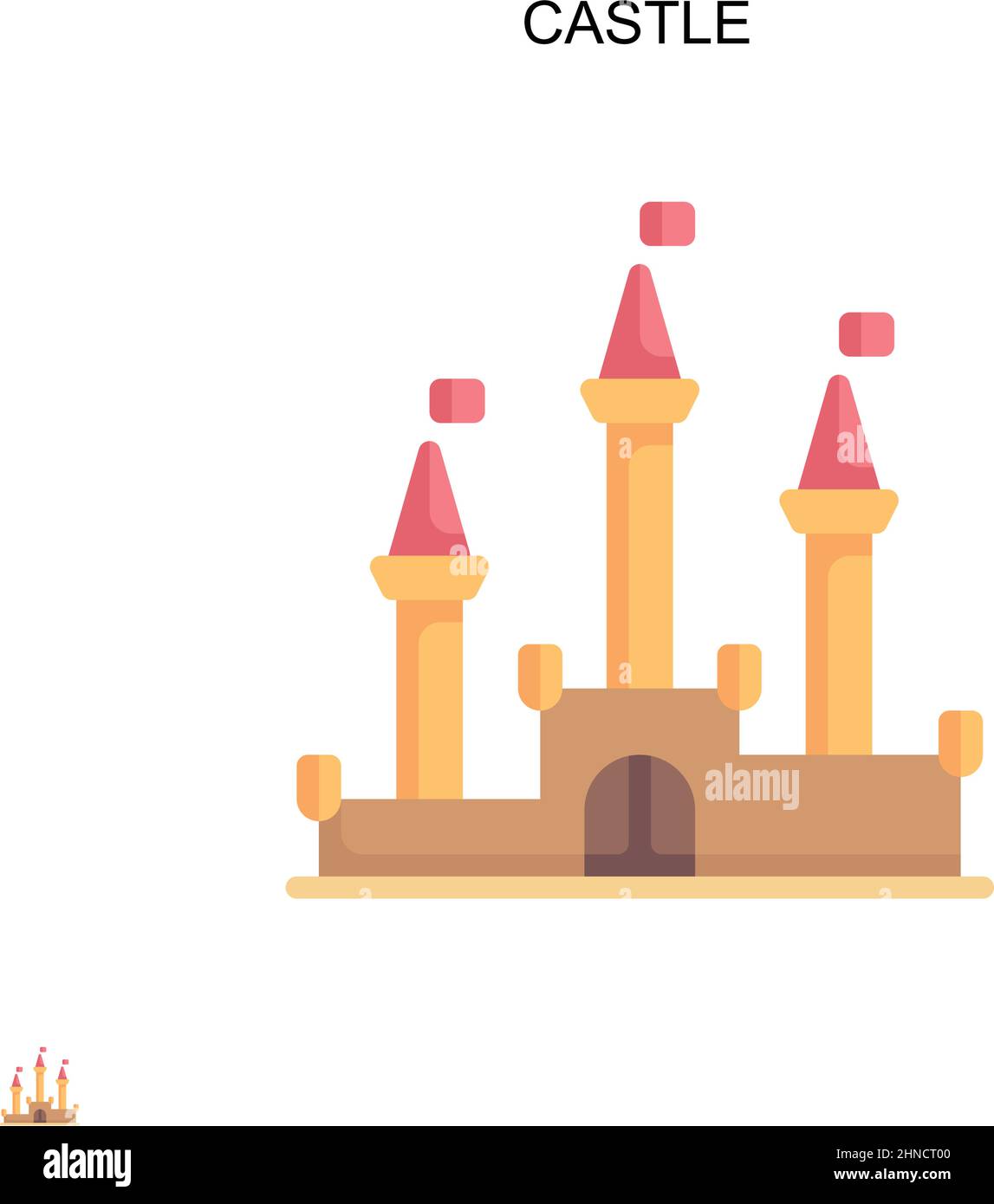 Castle Simple vector icon. Illustration symbol design template for web ...